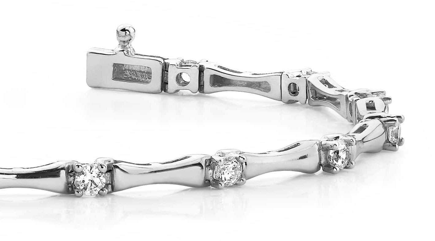 Alternating Diamond Column Bracelet
